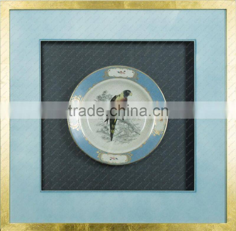 Natural Solid Wooden Shadow Box with Agate Stone