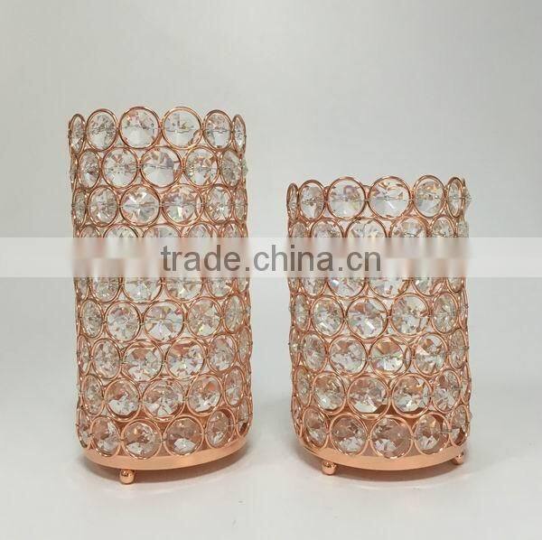 Crystal candle holder for wedding decoration