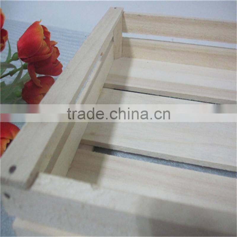 Modern style pine wooden storage box wooden crates