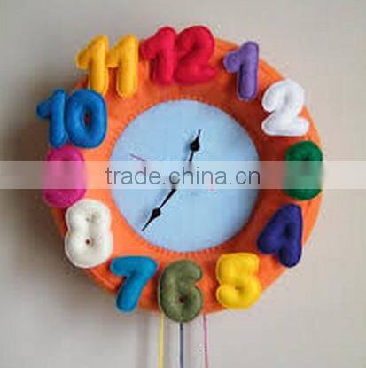 2017 alibaba express wholesale high quality new products hot sale felt home decoration diy wall clock made in china