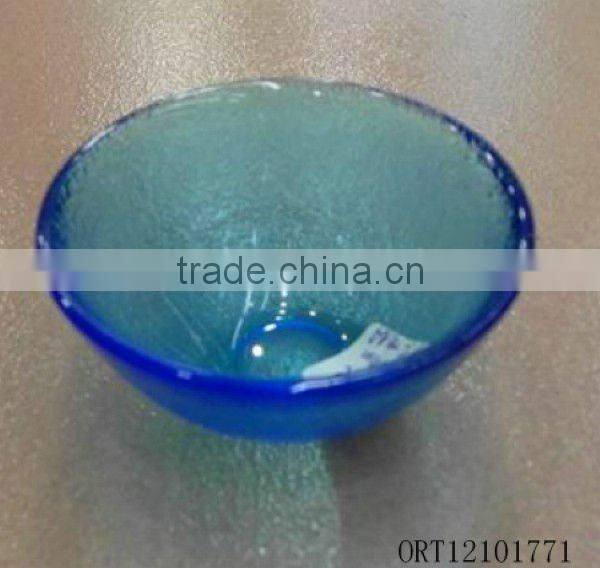 fancy colored hot melt glass plate