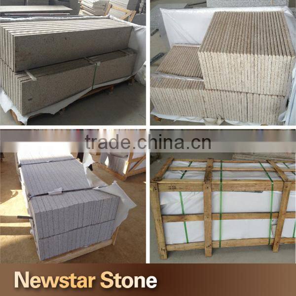 Polished Chrysanthemum yellow granite staircase