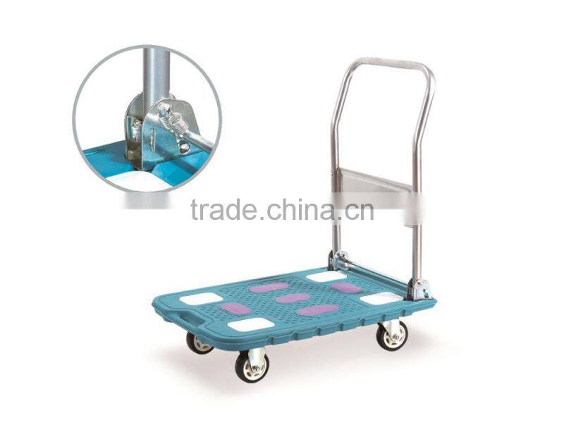 hot selling Popular Folding Plastic Trolley with mute wheels