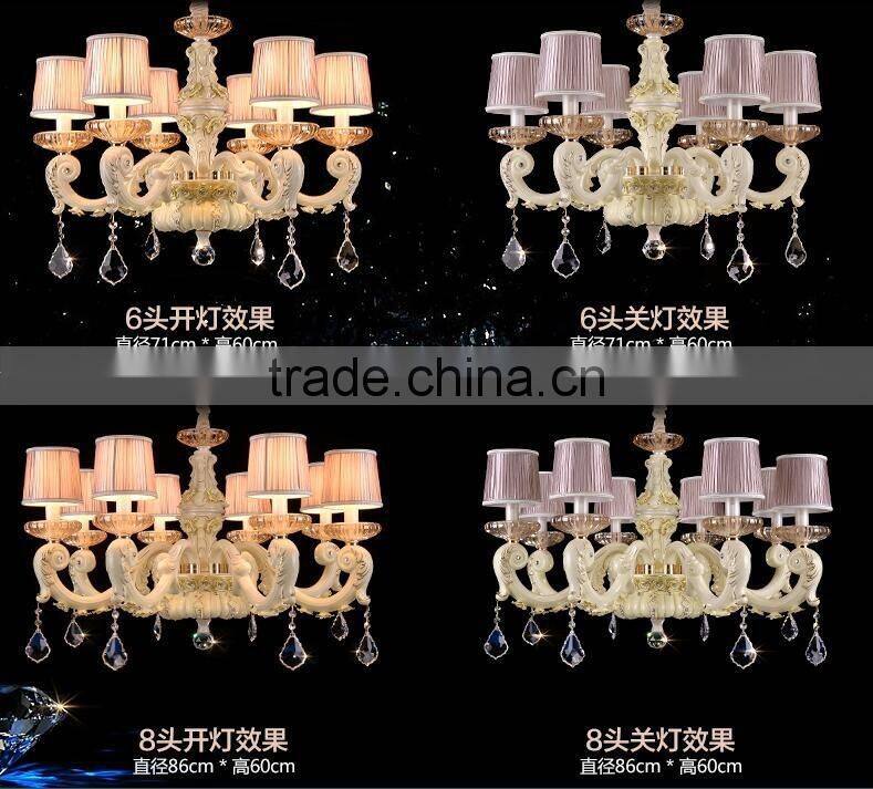 ZG202 Momoda luxury decorations French style ceramic Cream white living room bedroom villa big lighting chandelier pendant lamp