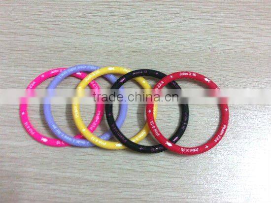 fashion colorful silicone bracelet/promotion silicone bracelet
