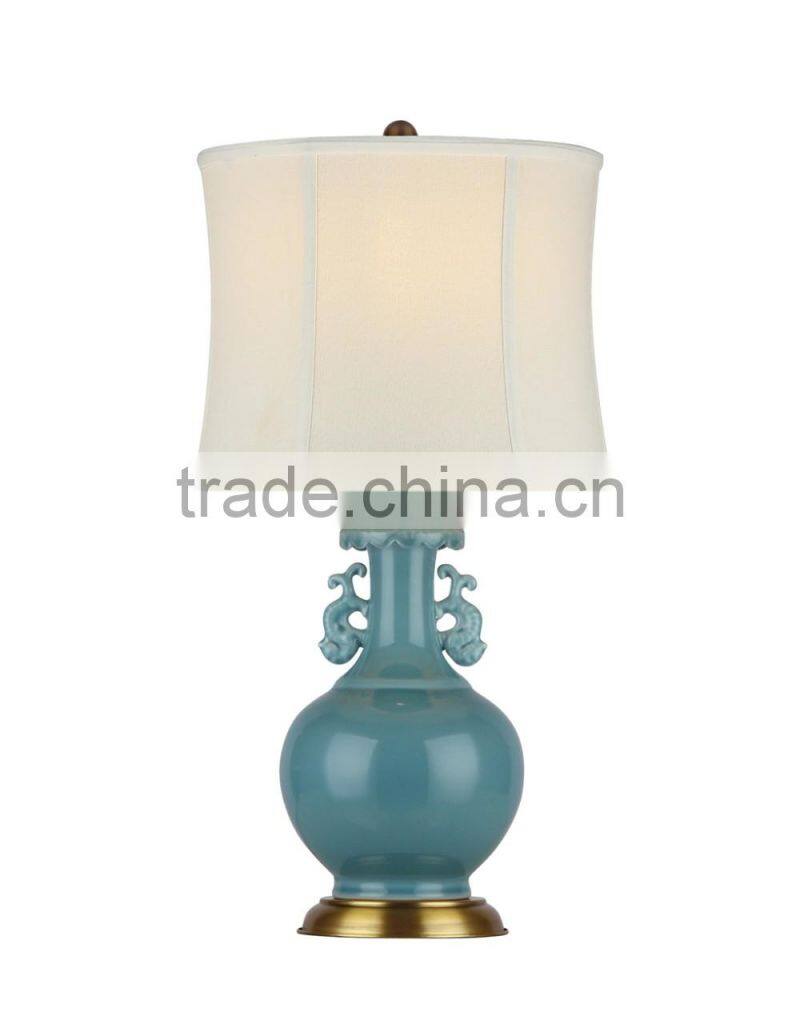 BISINI Luxury Sky Blue Ceramic Table Lamp