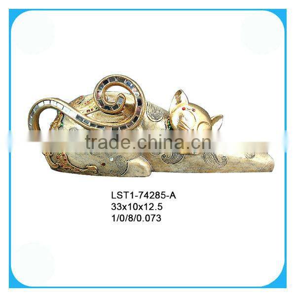 Mother and baby cat sculpture ornament crafts