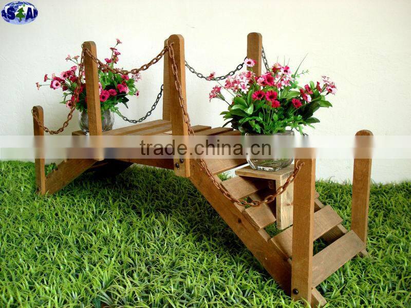 Mini wooden cart for flowers and plants