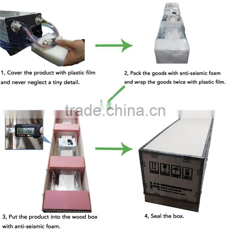 Yongli DTL300 300W 300 watts metal casing CO2 laser tube with 2 laser power supplies