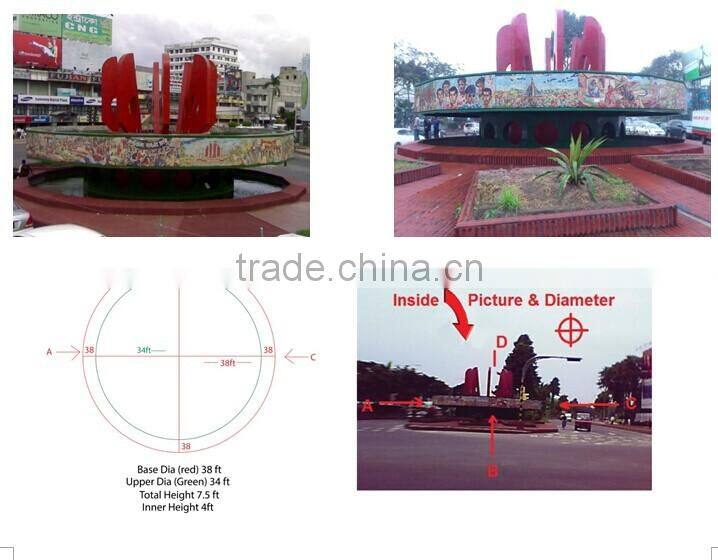 museum front door decoration with controller musical garden water fountain