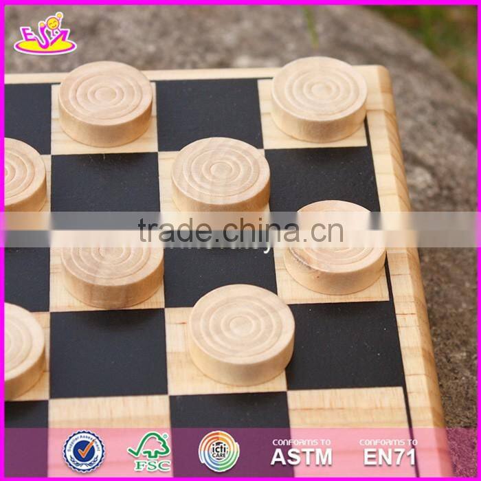 2017 New design children play wooden chess board W11A052