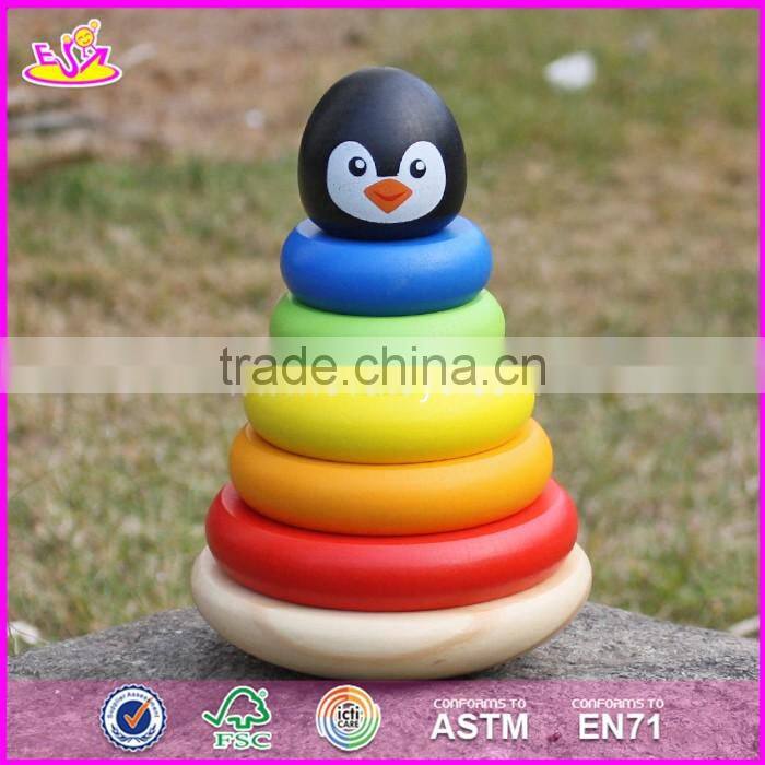 Girl Rainbow Stacker wooden educational toys for toddlers W13D135-S