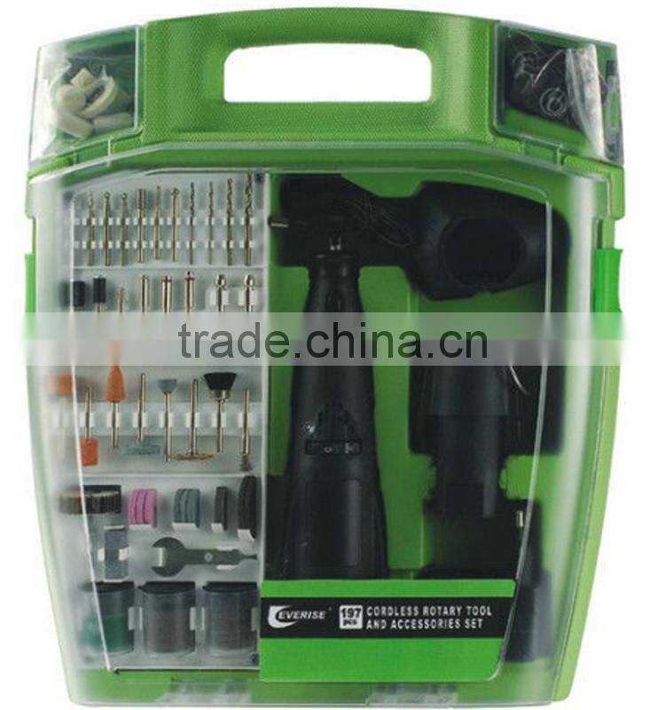 197pcs electrical rotary hand power tool set with GS / CE certification
