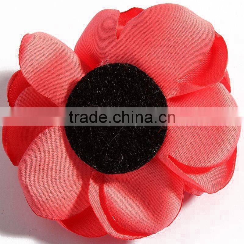 handmade singe fabric flower clip for kids hair accessories