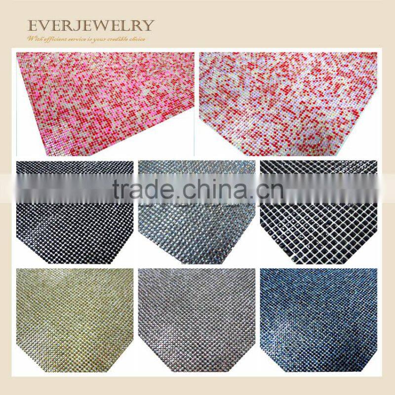 24*40cm Hot Fix Square Crystal Rhinestone Mesh Bling 10*10cm