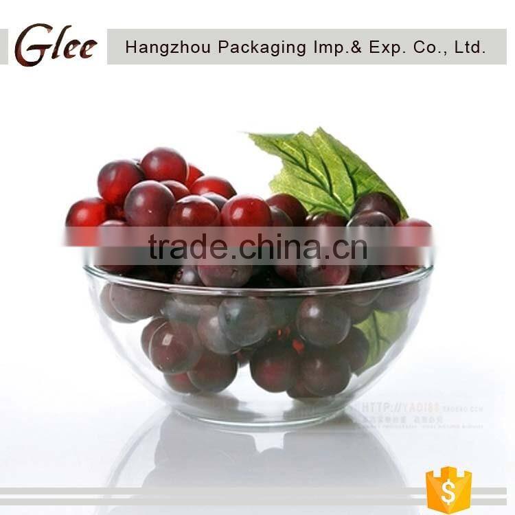 Elegant graceful custom wholesale rose carved footed low mixing glass bowl