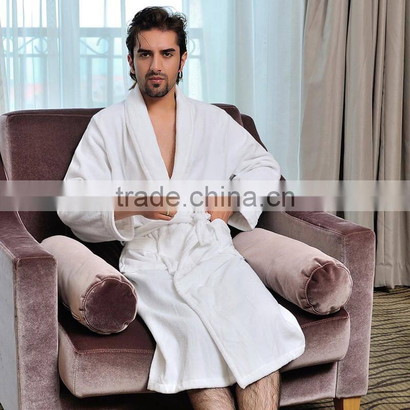 men's 100%cotton velour robe,Bathrobe,bath gown,sleepwear,nightwear