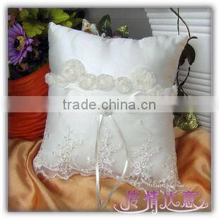 Square shape white color satin Ring Pillow 1pcs with free shipping