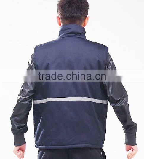 2017 OEM men waistcoat reflective tape vest industrial uniforms waistcoat