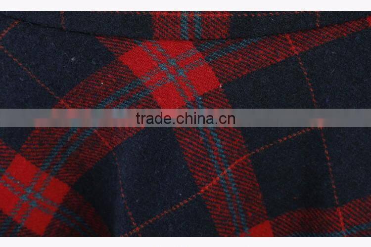 2016 Fashionable pictures ladies school uniform plaid a-line skirts