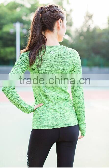 wholesale sportwear green running women t-shirt