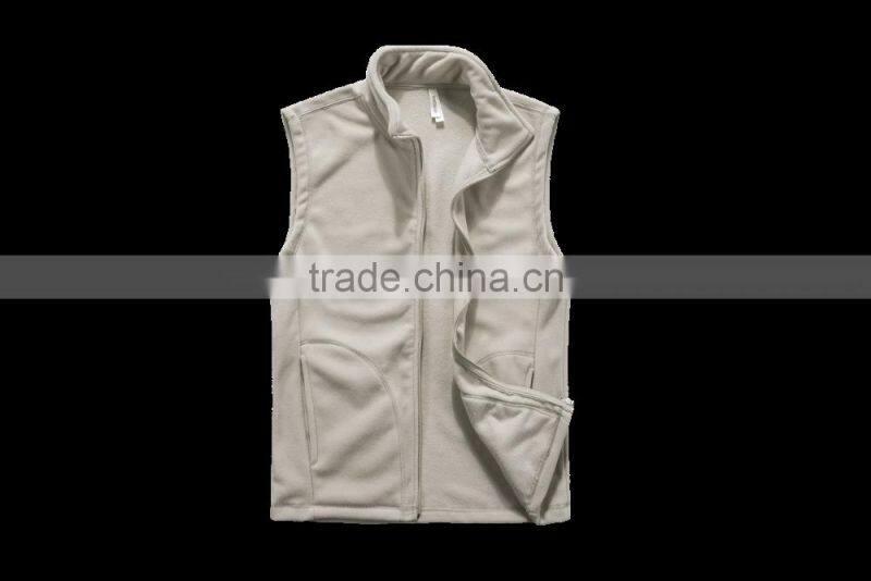 2016 anti-pilling new style sleeveless polar fleece winter jacket for men ,man vest