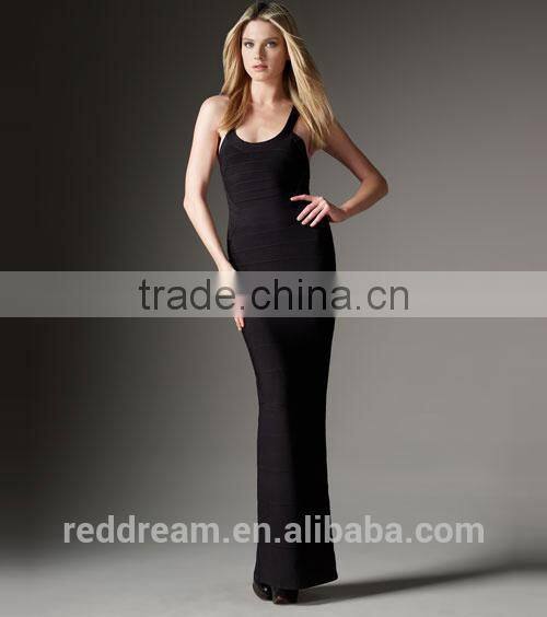 2015 wholesale Lady's latest sexy summer party fashion casual bandage dress with black and red color One-piece Woman dressH1271