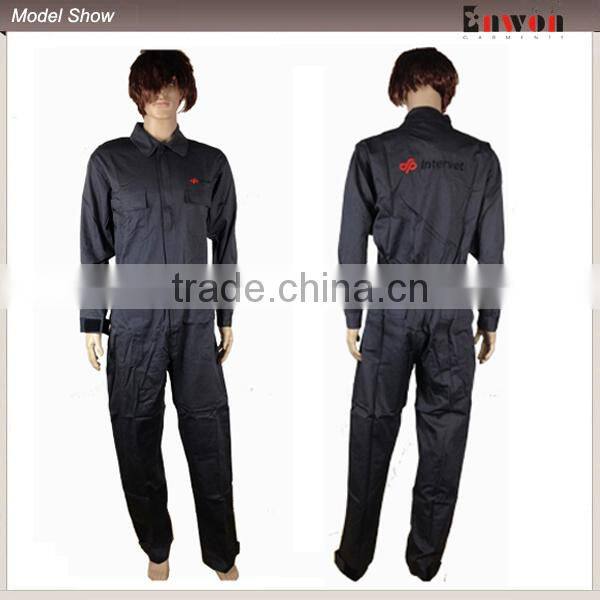 Dark Grey Polyester Cotton Coal Mine Coverall