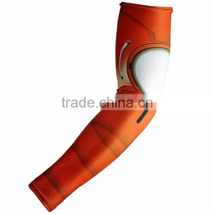 Custom sublimation printing lycra sleeve Compression Arm Warmers for men