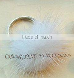 CX-F-01 Mink Fur Cute Ball Fashion Ring