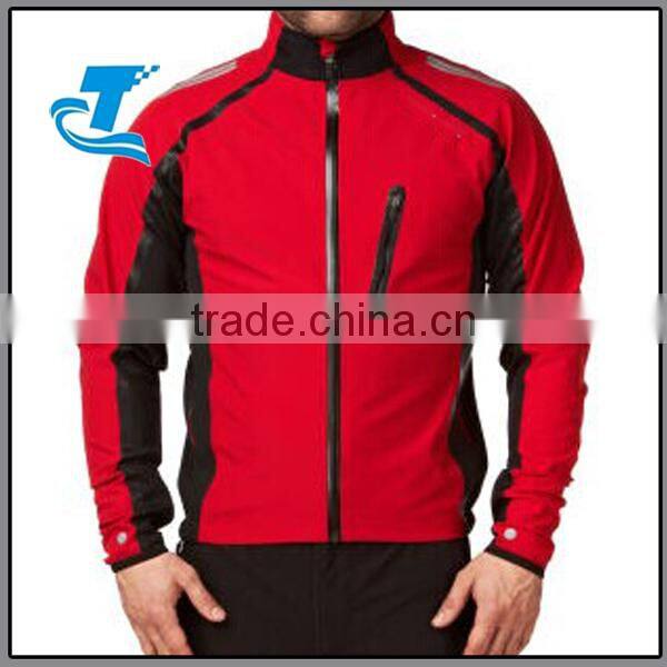 Handsome Red Motor Bike Soft Shell Fabric Jacket
