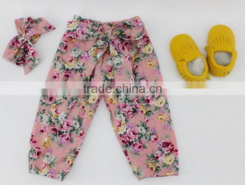 Hot Sale Kids Clothing Baby Sew Sassy Ruffle Pant Wholesale Baby Girls Icing Pants Children Harem Polka Dot Legging