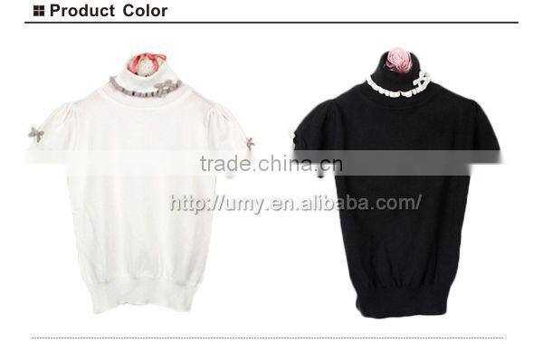 Latest design summer short sleeve kids sweaters