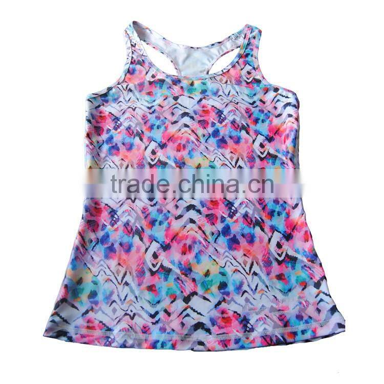 New Custom Fitness Yoga Tank Top Fancy Sublimation Fitness Clothing Women Wholesale Fitness Clothing