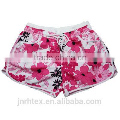 100 cotton custom printed women beach shorts