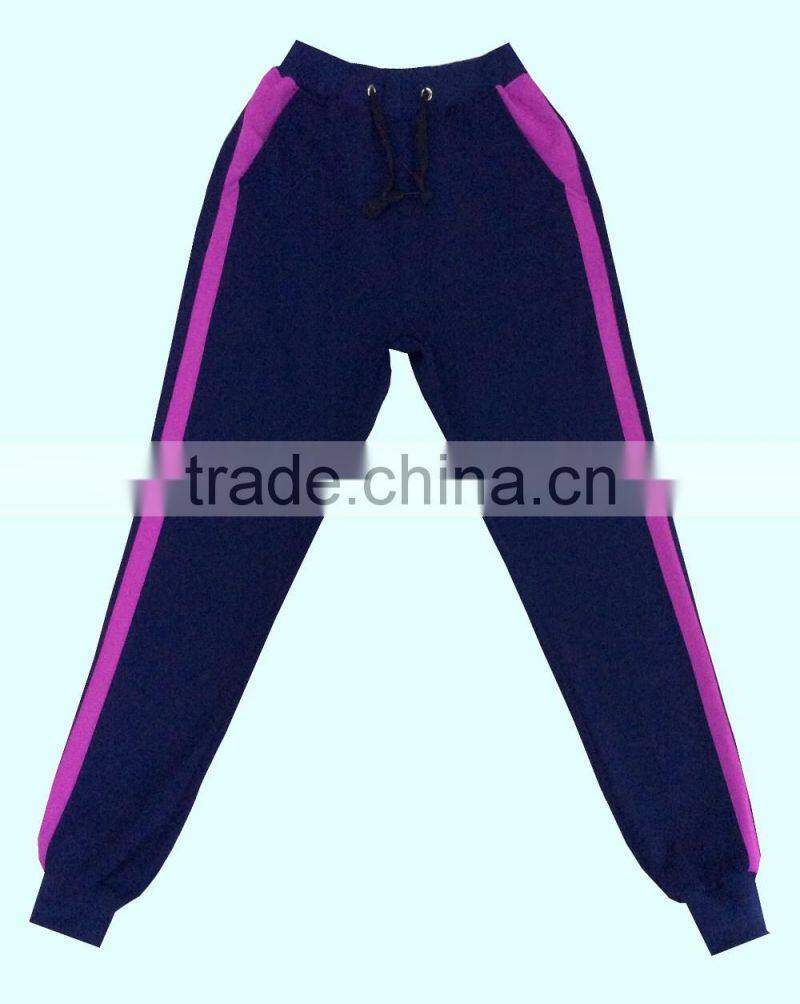 Fashion custom fantastic matching color women contracted long sleeve sportswears made in china