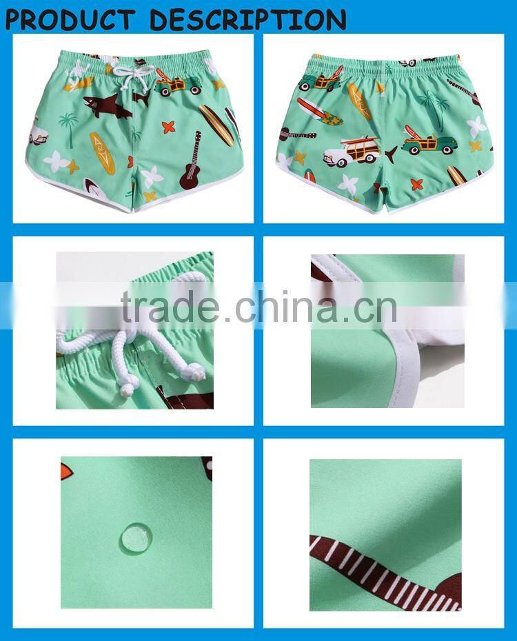 Fashion Women Spandex Polyester Shorts Private Label Girls Board Shorts Manufacturer