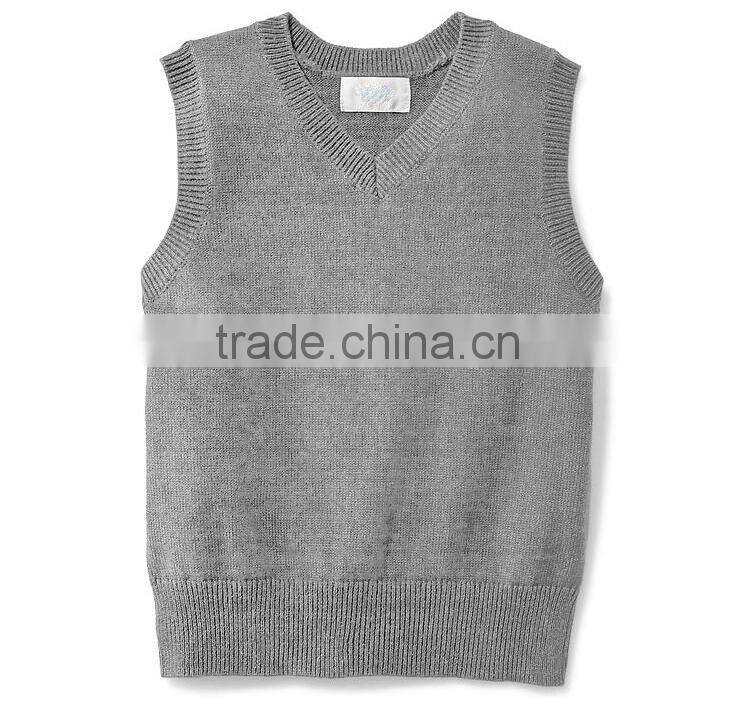 England style V neck sweater vest unifrom sleeveless sweater