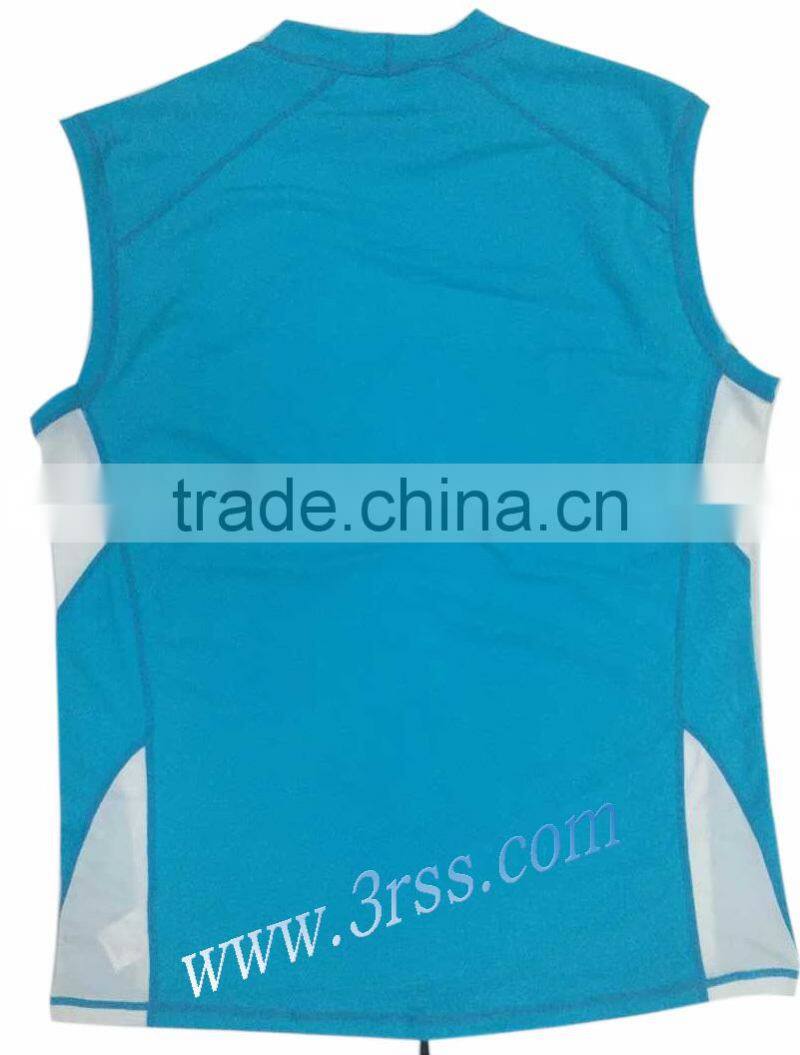 menUV Sun Protection sleeveless Rash Guard UPF 50+
