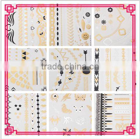 Hot Sale Triangle Pattern Metallicluster Waterproof Temporary Tattoo Stickers