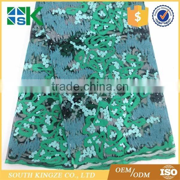 Wholesale beads decoration tulle embroidery swiss lace fabric african swiss voile