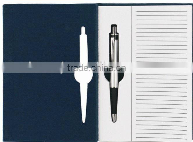 Hard kraft cover notebook 80grams 120sheets 20*14cm A5 a pen shape cutout with metal pen