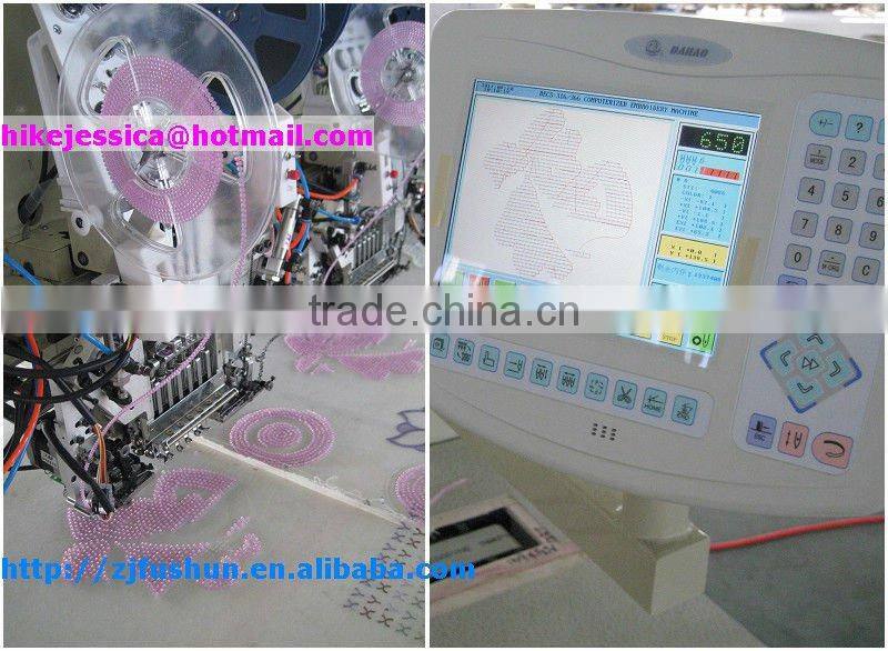fs 615 double sequins and beads and flat computerized embroidery machine