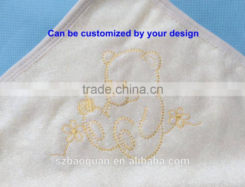 OEKO manufacturer custom packaging and private label 100% organic bamboo hooded baby towel without dyeing