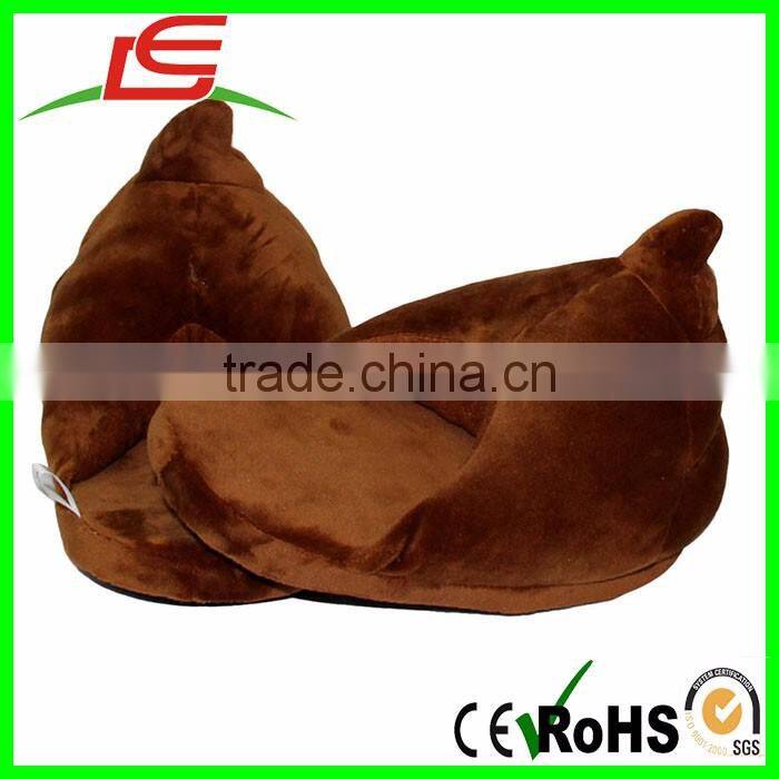 wholesale warm indoor home winter stuffed plush poop emoji slippers