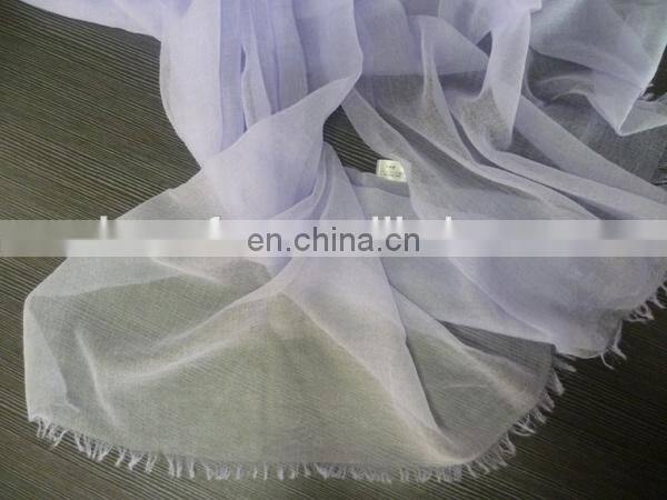 Manufacturer many colors woven pattern light weight pure 100%cashmere stoles