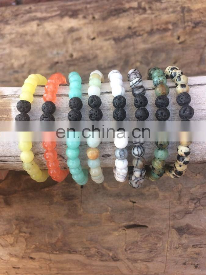 Amazonite Mala Beads Bracelets Summer Yoga Beads Bracelet 14 Colors
