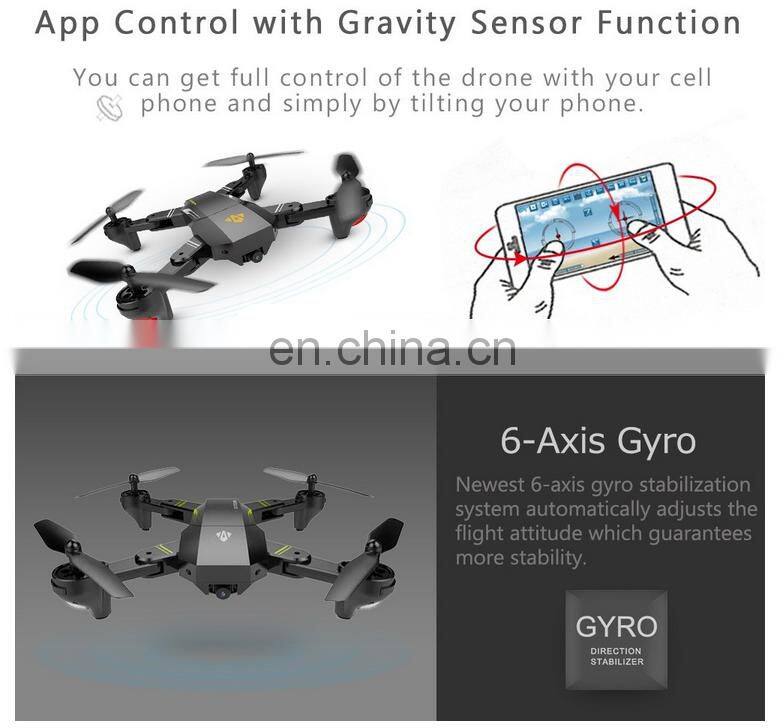 Latest 2.4G Wifi FPV 6Axis Gyro Mini rc Drone XS809W Foldable Quadcopter with HD Camera
