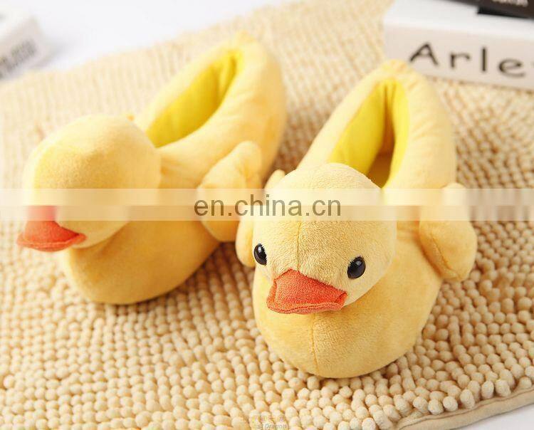 Cute duck animal winter plush winter warm slipper for children