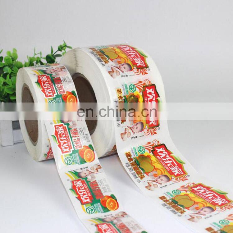 Custom canned fruit adhesive paper label sticker with customized printing